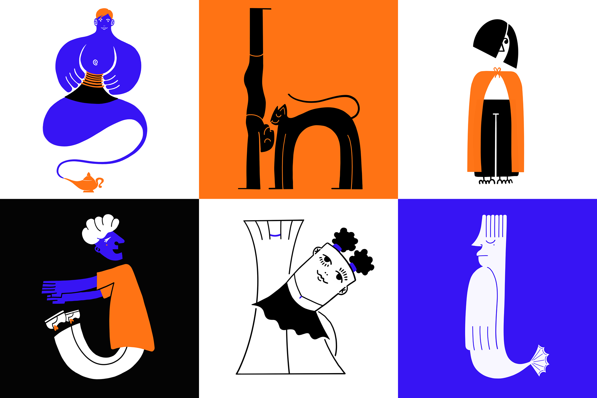 Illustrating the 36 glyphs of the alphabet for 36 Days of Type edition 8