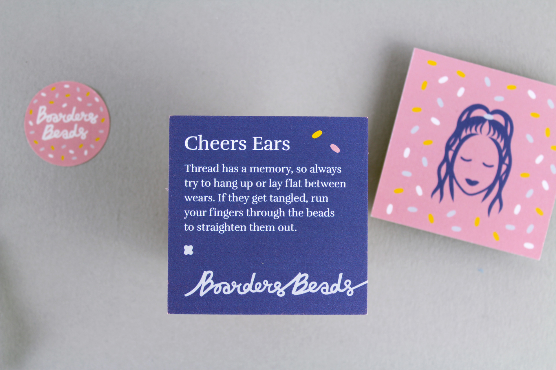 Brand stationery for Boarders Beads