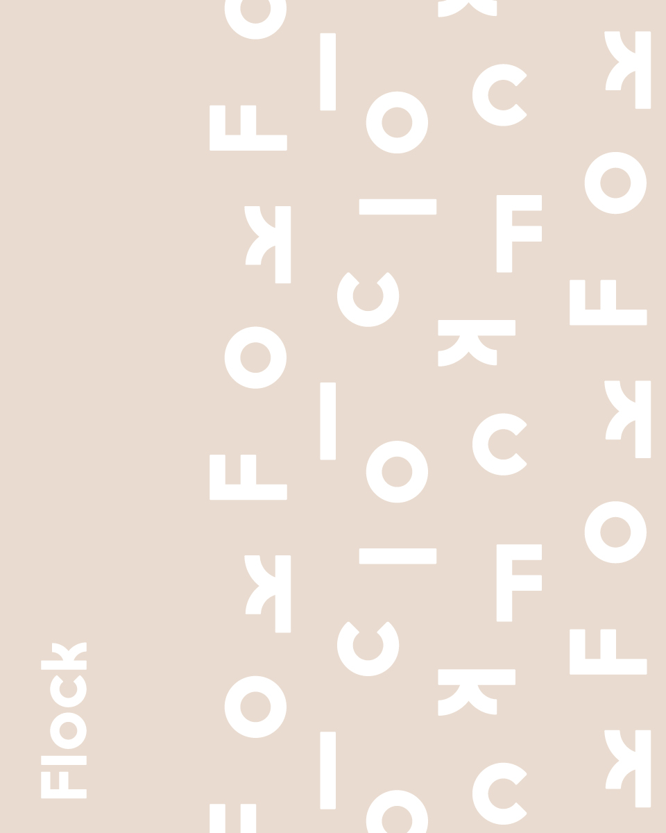 Flock logo and brand identity pattern