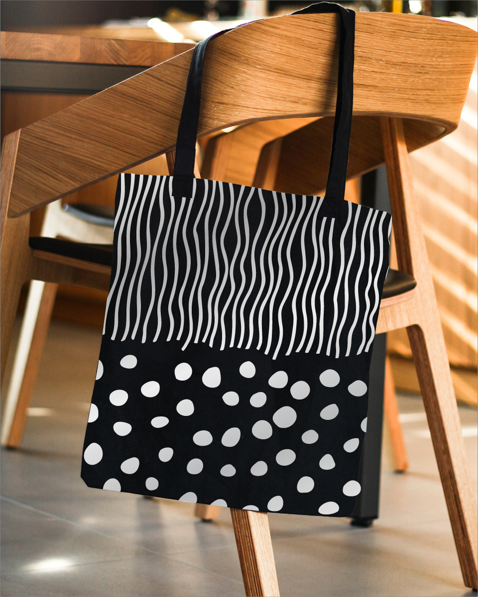 Bag design mock up for Folk and Fare brand identity