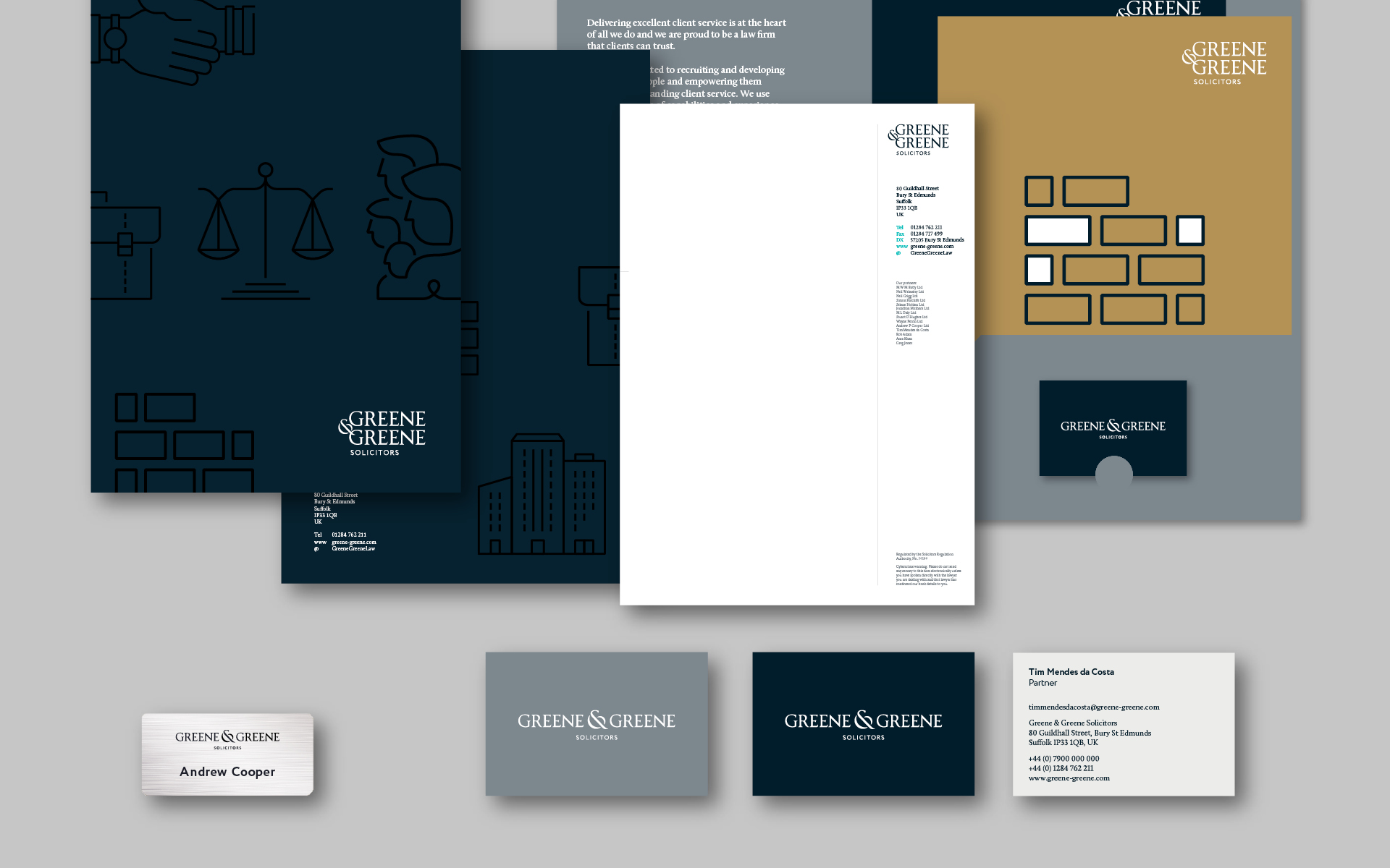 Stationery design mock up for Greene & Greene