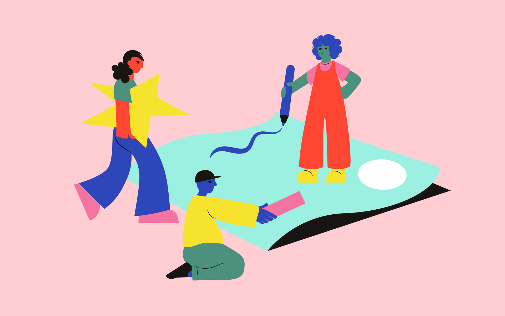 Illustration of collaboration for Spotify Communities
