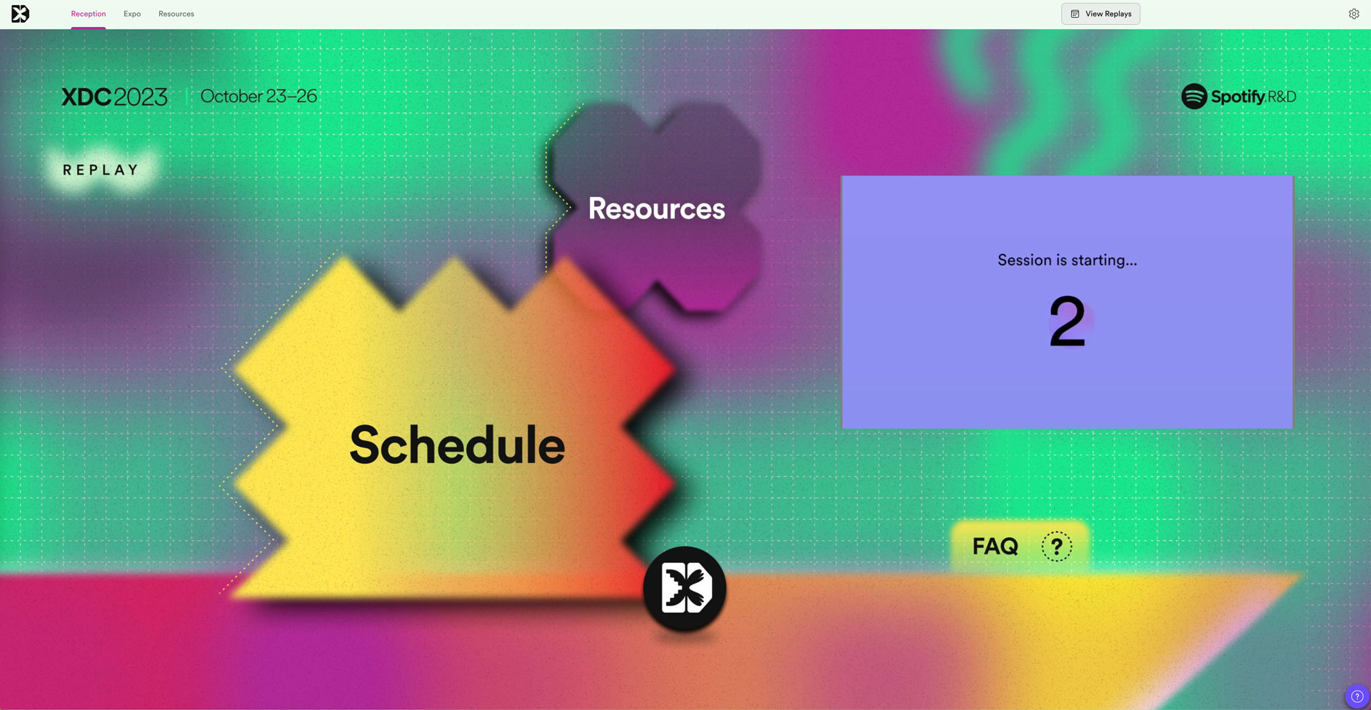 Spotify XDC 2023 conference landing page